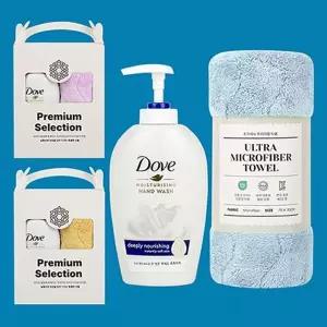 도브 디플리 너리싱 핸드워시 + 타올 선물세트
