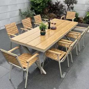 야외 6인용 테이블 펜션 철제 탁자 철제테이블 카페 세트