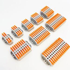 SPL-22 푸시인 퀵 커넥터 와이어 터미널 블록 도킹 배선 연결 플러그 고속 컴팩트 레버 케이블