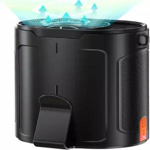 2026 AI 휴대용 선풍기 충전식 4단 6600 강력한 공기 흐름 최대 25시간 근무 허리 핸즈프리 걸이식 목 캠핑