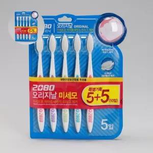 애경 칫솔 2080 오리지널 미세모 5P+5P 1세트
