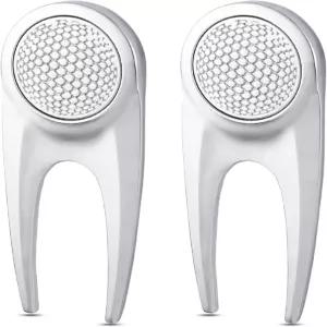 RE GOODS 골프 디봇 수리 도구 2팩 - 세련된 인체공학적 디자인 내구성 있고 오래 지속되는 남성용