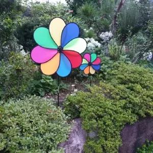 정원 스피너 대형 바람개비 레인보우 풍차
