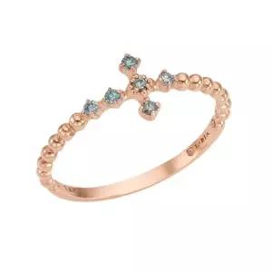 [로이드]블루 다이아 십자가 14K 반지 LRF21185D