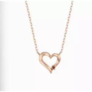 [로이드]주문제작 오렌지 다이아몬드 하트 14k 목걸이 LNF18009D