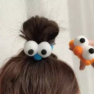 귀여운 눈알 머리끈 고무줄 머리 묶기 액세서리 여성 여자 예쁜