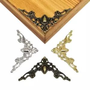 책 스크랩북 사진 앨범 프레임 보석 가슴 선물 와인 나무 상자 케이스에 대 한 12pcs 금속 장식 코너 커버