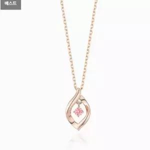 [로이드]주문제작 핑크다이아 로즈핑크 페탈 목걸이 LNF23001D