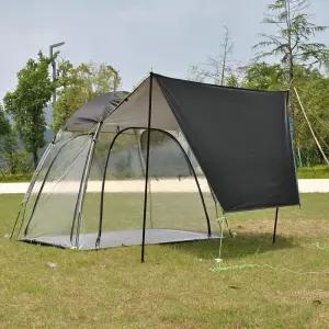 캠핑 낚시 및 스포츠 활동을 위한 1-2인용 투명 텐트 360 뷰 방풍 휴대용 야외 겨울