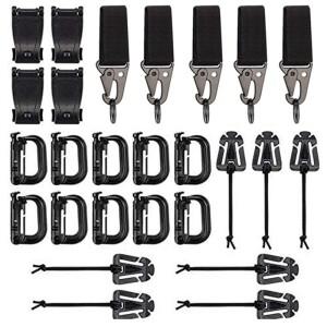 몰레 액세서리 키트 27종 아웃도어 전술 배낭 조끼 허리띠 잠금 장치 메쉬 지지대 탄성 버클 사냥