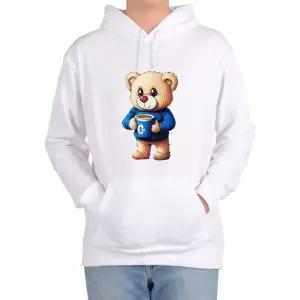 [하프클럽/]후드티 전사이즈 곰돌이 파란색 커피컵 카페