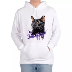 [하프클럽/]후드티 전사이즈 블랙캣 검은고양이 야옹이