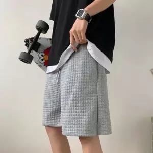 엠보반바지 남자 여름 패션반바지 와플 루즈핏 밴딩 숏팬츠 3컬러