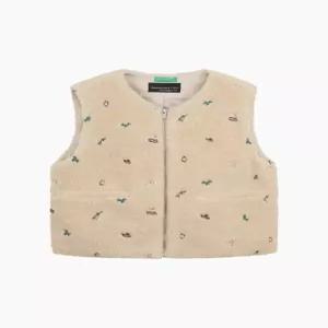 베네통 웨스턴 자수 덤블 슬리브리스 점퍼BAJP59561