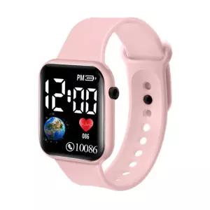 젤리시계 밴드 컬러 전자 LED 학생 여자 남자 사각 손목 시계