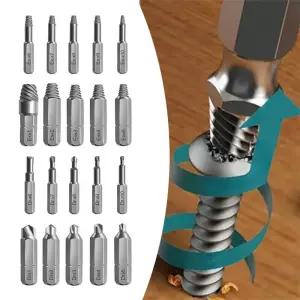 10Pc 4mm/6.35mm 손상된 나사 추출기 드릴 비트 세트 육각 용 벗겨진 깨진 볼트 부품