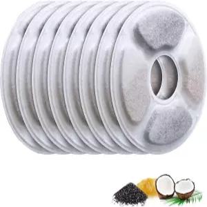 반려동물 분수용 교체 필터 - 고양이와 개를 위한 활성탄 자동 급수기 8팩