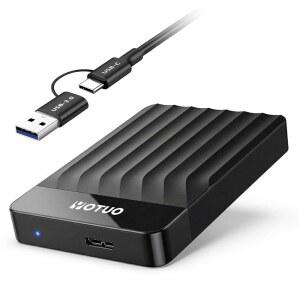 YOTUO 휴대용 외장 하드 드라이브 스토리지 확장 모바일 HDD USB 3.0 USB-C PC, Mac, 데스크탑, 노트북, PS4, Xbox One X /S, 360, Office & Game (블랙, 1TB)