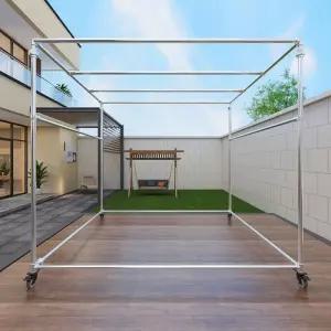 조립식 그늘막 프레임 캐노피 사각 철제랙 비닐하우스