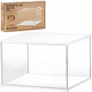 ROBOTIME 투명 아크릴 디스플레이 케이스 방진 박스 스탠드 흰색 베이스 먼지 커버 조립용 카운터탑 큐브