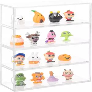 조이모모 클리어 디스플레이 케이스 미니 장난감용 4겹 액션 보관함 캐비닛 정리함 포함되지 않음