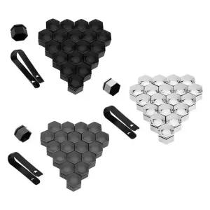 새로운 20PCS 22/21/19/17mm 자동차 바퀴 너트 캡 보호 커버 녹슬지 않는 자동 허브 나사 타이어 볼트 외관