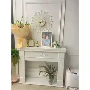 벽난로 콘솔 북유럽 프렌치 원목 현관 엔틱 복도장 빈티지 감성 모형 거실 유럽풍 테이블