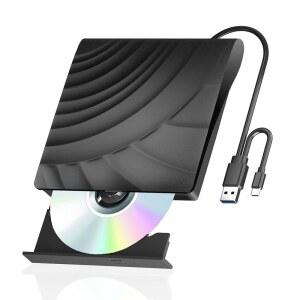 PC용 외장 블루레이/DVD 드라이브, 휴대용 블루레이 USB 3.0 Type-C 드라이브 외장, Bluray 버너 및 Mac OS Windows Linux와 호환되는 플레이어