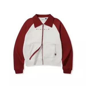 매장정품 코드그라피 CGP (우먼) 레글런 배색 카라 집업_다크 레드 CBEWWTC332DD 688765