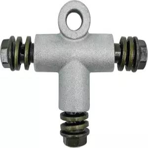 Kweini 모터사이클 유압 브레이크 라인 티 호스 커넥터 3방향 어댑터 M10 밴조 볼트(원형)