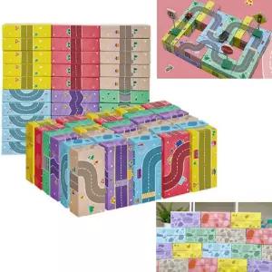 3세 공간지능발달 도로만들기n종이벽돌블럭 60p 사회성 논리사고 집중력