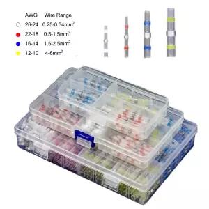 20-100개 방수 열수축 튜브 납땜 절연 전선 단자 스플라이스 전기 커넥터 키트 도구