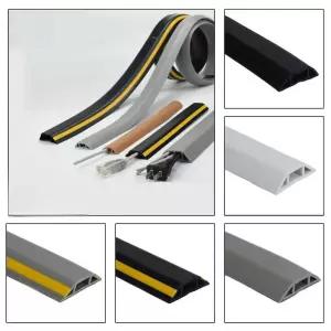 1개 1mX4cm 바닥 코드 커버 보호대 위 자가 접착식 전원 케이블 실리콘 와이어