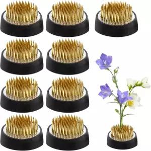 주드쿠이 9PCS 1.34인치/34mm 꽃개구리 배열 켄잔 꽃꽂이 이케바나 핀 쿠션 용품