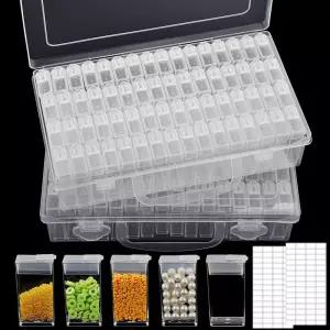 1pc 28/32/48/56/64 슬롯 플라스틱 보관 상자 DIY 다이아몬드 페인팅 비즈 매력 보석 액세서리 주최자