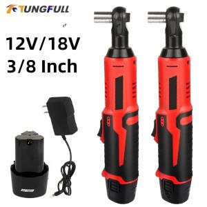 전기 래칫 렌치 18v 충전식 스크루 드라이버 제거 나사 너트 직각 임팩트 드릴 자동차 수리 도구