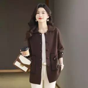 여성용 추동 봄 모직 중기장 예쁜 가디건 엉덩이 가리기 롱가디건 원픽3