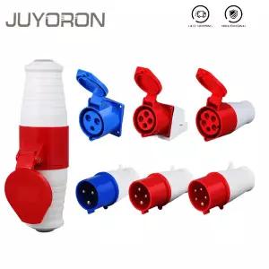 산업용 플러그 및 소켓 5핀 3코어 3P/4P/5P 전기 커넥터 16A 32A IP44 벽 장착형 소켓 220V 380V 415V 남성