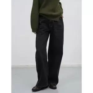 GENERALIDEA 스냅 디테일 와이드 데님 팬츠 [BLACK] / WBE3L11508 103245