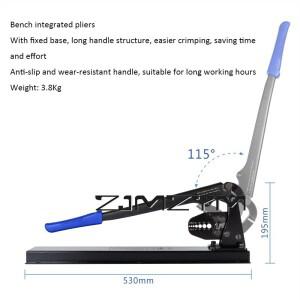 알루미늄 슬리브 플라이어 벤치 크림핑 도구, 로프 라운드 1-5mm 버클