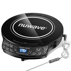 Nuwave 인덕션 쿡탑, 디지털 프로브로 개선된 핫 플레이트, 106 템프 100 F-575 F, 3와트 설정, 휴대용 버너 요리용