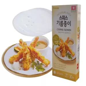 이지앤 스위스 기름종이 튀김종이 원형 30매