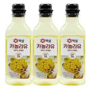 임박특가 CJ백설 카놀라유 500ml 3병 /식용유/부침/튀김
