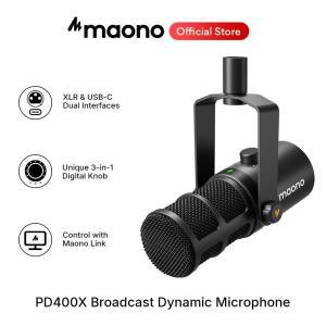 Maono USB/XLR  다믹 마이크 원터치 음소거 게인  잭  Podcasting Live Streaming Youtube용 볼륨 컨트롤이