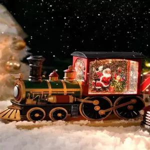 크리스마스 호박 마차 일본 마을 장식 오르골 연말 크리스마스빨간전화부스회전기차음악눈포장