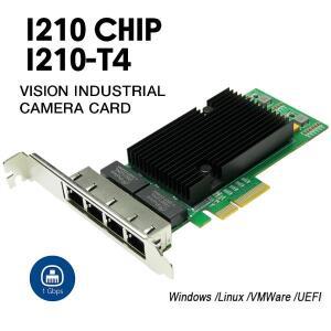 I210-T4  포트 PCIe 기가비트 이더넷 서버 네트워크 1G NIC Express x4 RJ45 랜  카메라 비전용