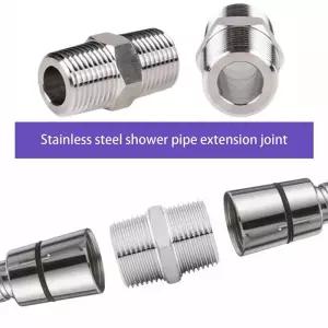 스테인레스 스틸 샤워 호스 여분의 긴 익스텐더 용 커넥터 확장 범용 1/2 남성-남성 어댑터
