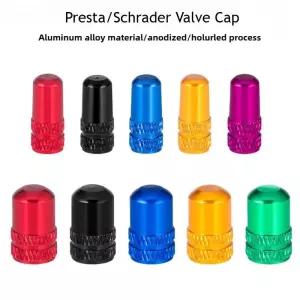자전거 프레스타 밸브 캡 도로 및 산악 슈레더 알루미늄 합금 먼지 커버가 있는 타이어