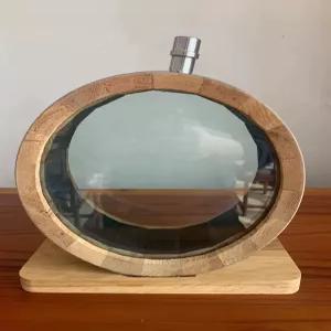 나무 위스키오크통 와인 술통 투명 플러그 디스펜서 보이는 마개