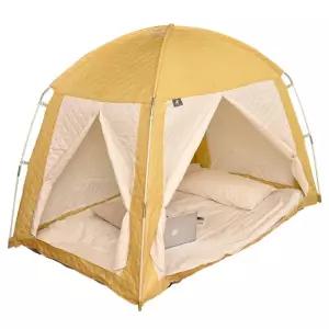 원터치 난방텐트 누빔 겨울 침대용 패딩 보온 방한 큐브 패밀리 사각텐트
